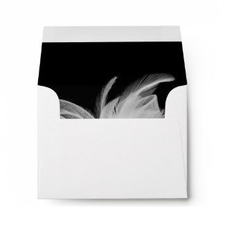 White Feathers Small Invitation/ Thank You Card zazzle_envelope
