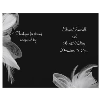 White Feathers Wedding Program