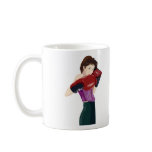 White Fem Boxer Coffee Mugs