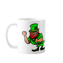 White Fighting Irish Man Coffee Mugs
