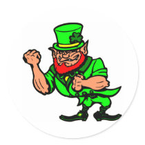 White Fighting Irish Man stickers