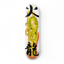 White Flame Fire Dragon remix Skateboards