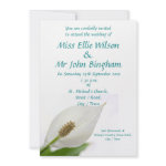 White / Floral Custom Invitation