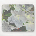 White Floral Mousepad mousepad