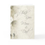 White Floral Parents Wedding Day Thank You Card White Floral Parents Wedding Day Thank You Card