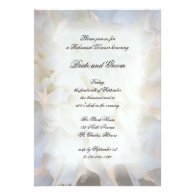 White Floral Rehearsal Dinner Invitation