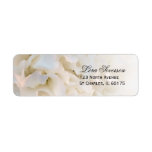 White Floral Return Address Label