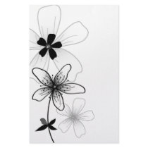 White Floral stationery