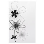 White Floral Stationery