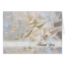 White Floral Wedding Bridesmaid Thank You Card