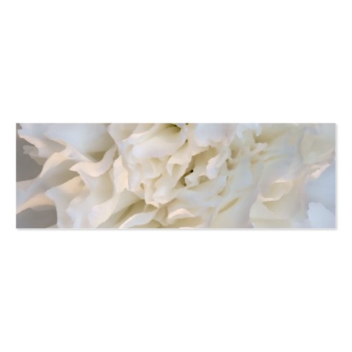 White Floral Wedding Favor Tags Business Card Template (back side)