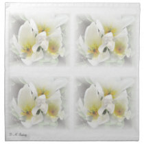 White Floral Wedding Napkins napkins