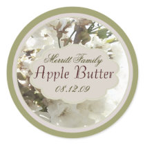 white floral with green canning label stickers by Lisa_Dawn white floral with green canning label stickers