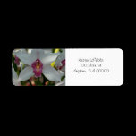 White Flower Address Label labels