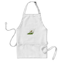 white flower apron