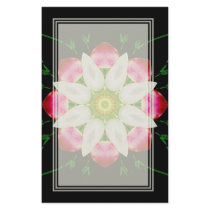 White Flower Blank Stationery