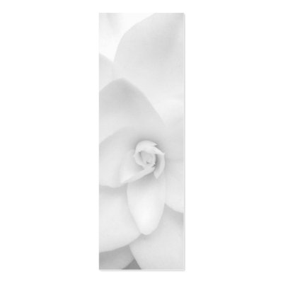 White Flower Bookmark Business Cards by artberry