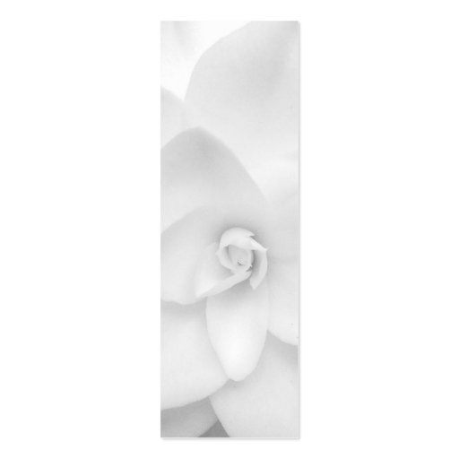 White Flower Bookmark Business Cards (front side)