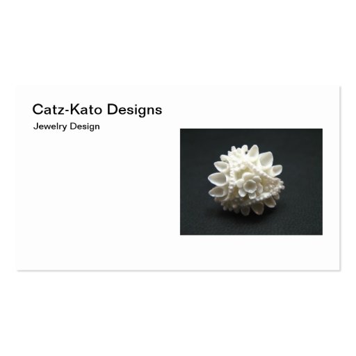 White Flower Business Card (front side)