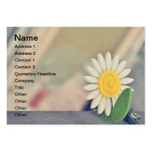 White flower business cards