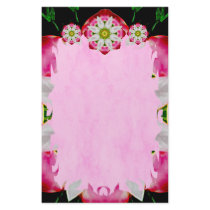 White Flower Flame Stationery