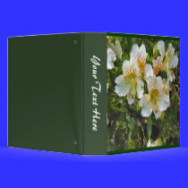 white flower garden binders