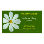 white flower green business card white flower green business card
