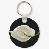 White flower keychains