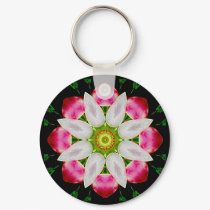 White Flower Keychain by wingedturtle White Flower Keychain