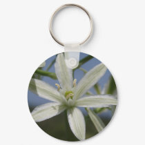 white flower keychain by emele1 white flower keychain