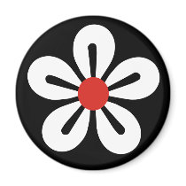 White flower magnet