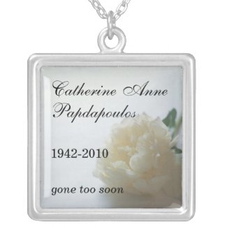 White Flower Memorial Necklace necklace