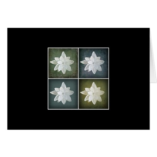 White Flower Mosaic card