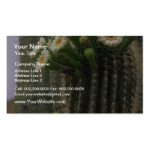 white Flower of the saguaro flowers Business Card Templates