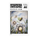 white flower painting, Field of Daisies postage
