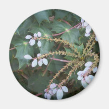 White Flower Refrigerator Magnet