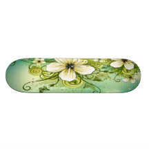 White Flower Sk8B0rd Skate Board Decks