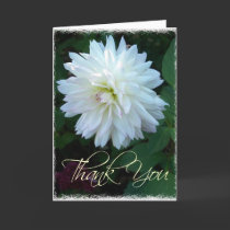 White Flower Thank You Card cards