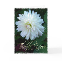 White Flower Thank You Card