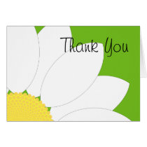 White Flower Thank You Card cards