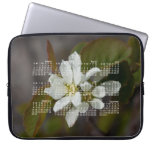 White Flower with Ant; 2013 Calendar Laptop Computer Sleeves