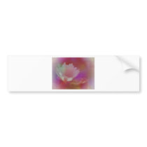 White Flower With Pink Textures Bumper Sticker