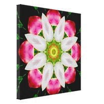White Flower Wrapped Canvas