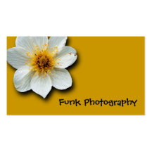 White Flower Yellow Bkgrd Business Card Templates