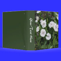 white flowers binders