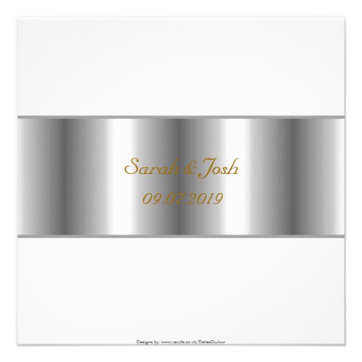 White flowers canopy jewish wedding invites