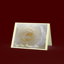 White Flowers Card Rose Flower Greeting Card Blank cards