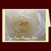 White Flowers Card Rose Flower Greeting Card Blank cards
