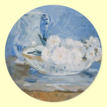 White Flowers in A Bowl stickers by vintagegiftmall White Flowers in A Bowl stickers