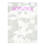 White Flowers Invitation